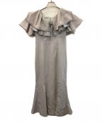 LILLIAN CARATリリアンカラット）の古着「スクエアフリルマーメイドワンピース」｜グレー