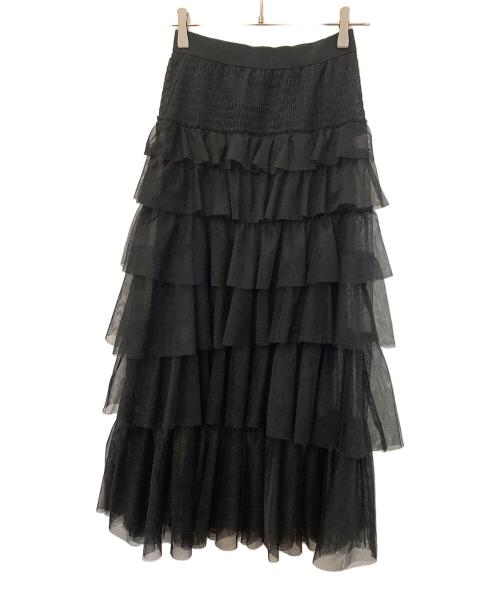 COCODEAL（ココディール）COCODEAL (ココディール) チュールティアードスカート ブラック サイズ:1の古着・服飾アイテム
