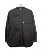 KONECOコネーソ）の古着「バンドカラーシャツ」｜ブラック