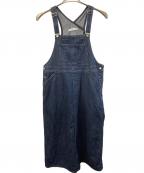 kelenケレン）の古着「デニムジャンパースカート」｜インディゴ