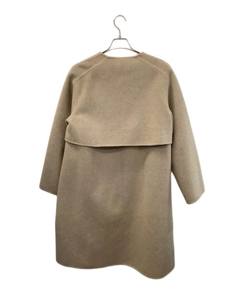 GALERIE VIE（ギャルリーヴィー）GALERIE VIE (ギャルリーヴィー) ウールダブルフェイス カラーレストレンチコート ブラウン サイズ:36の古着・服飾アイテム