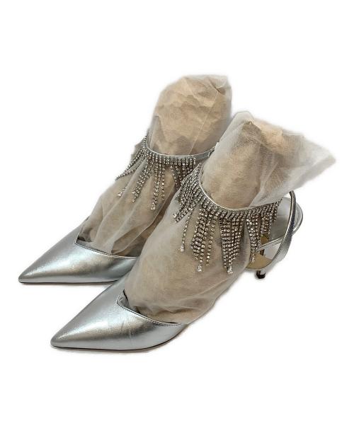 JIMMY CHOO（ジミーチュウ）JIMMY CHOO (ジミーチュウ) ヒールサンダル シルバー サイズ:23の古着・服飾アイテム