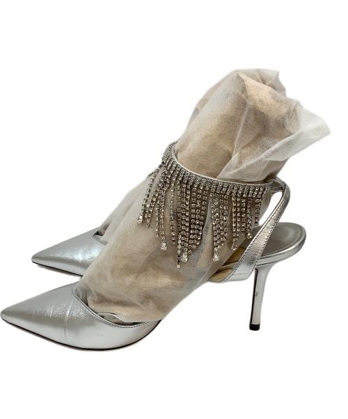 JIMMY CHOO（ジミーチュウ）JIMMY CHOO (ジミーチュウ) ヒールサンダル シルバー サイズ:23の古着・服飾アイテム