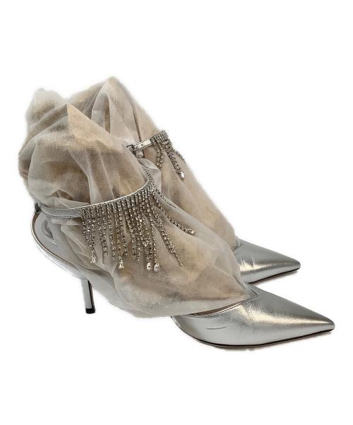 JIMMY CHOO（ジミーチュウ）JIMMY CHOO (ジミーチュウ) ヒールサンダル シルバー サイズ:23の古着・服飾アイテム