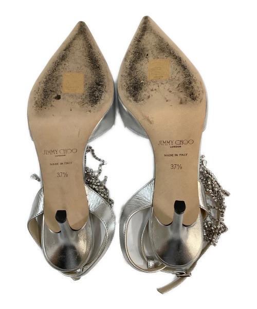JIMMY CHOO（ジミーチュウ）JIMMY CHOO (ジミーチュウ) ヒールサンダル シルバー サイズ:23の古着・服飾アイテム