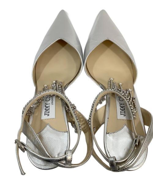 JIMMY CHOO（ジミーチュウ）JIMMY CHOO (ジミーチュウ) ヒールサンダル シルバー サイズ:23の古着・服飾アイテム