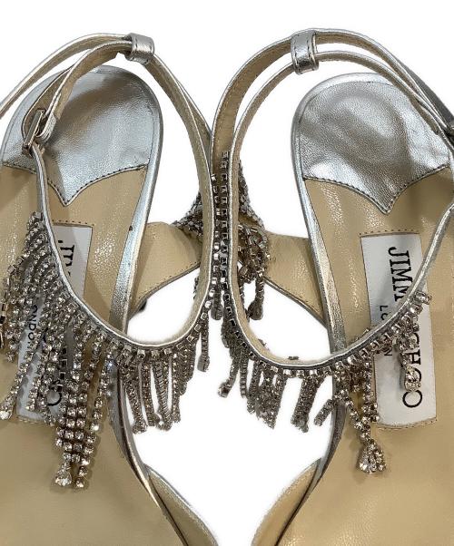 JIMMY CHOO（ジミーチュウ）JIMMY CHOO (ジミーチュウ) ヒールサンダル シルバー サイズ:23の古着・服飾アイテム