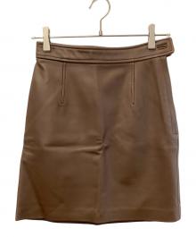 STEVEN ALAN（スティーブンアラン）の古着「SHEEP LEATHER MINI SKIRT」｜ブラウン