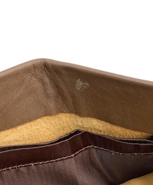 STEVEN ALAN（スティーブンアラン）STEVEN ALAN (スティーブンアラン) SHEEP LEATHER MINI SKIRT ブラウン サイズ:Sの古着・服飾アイテム