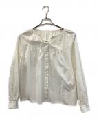 Spick and Spanスピックアンドスパン）の古着「コットンポプリンエンブロイダリーブラウス」｜ホワイト