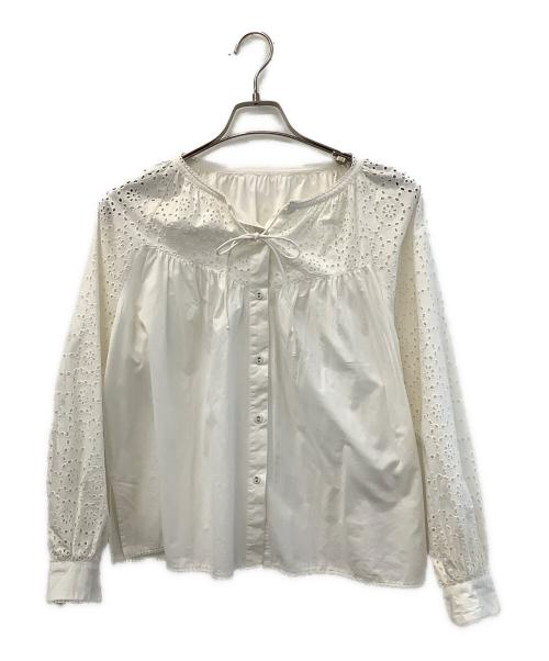 Spick and Span（スピックアンドスパン）Spick and Span (スピックアンドスパン) コットンポプリンエンブロイダリーブラウス ホワイト サイズ:不明の古着・服飾アイテム