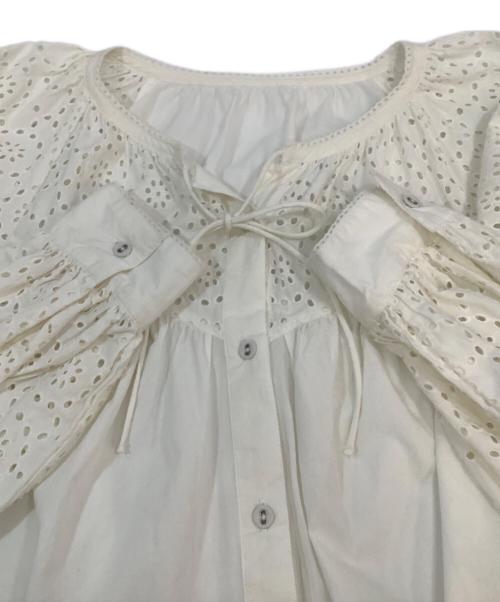 Spick and Span（スピックアンドスパン）Spick and Span (スピックアンドスパン) コットンポプリンエンブロイダリーブラウス ホワイト サイズ:不明の古着・服飾アイテム