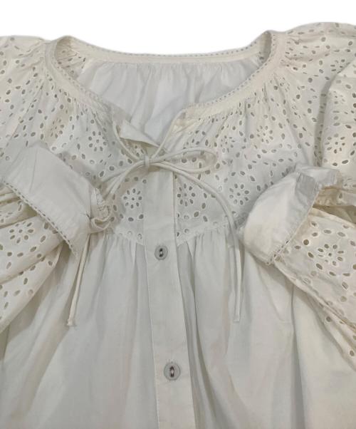 Spick and Span（スピックアンドスパン）Spick and Span (スピックアンドスパン) コットンポプリンエンブロイダリーブラウス ホワイト サイズ:不明の古着・服飾アイテム