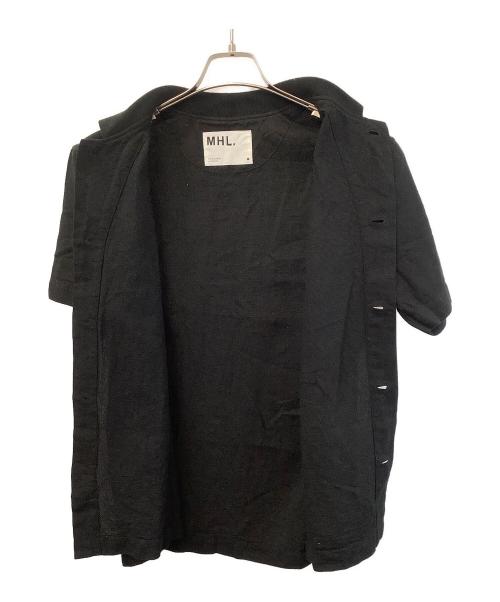 MHL（エムエイチエル）MHL (エムエイチエル) PIQUEコットンレギュラーカラーシャツ ブラック サイズ:Mの古着・服飾アイテム