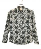 SOULEIADOソレイアード）の古着「長袖シャツ」｜グリーン×ホワイト