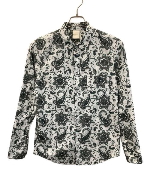 SOULEIADO（ソレイアード）SOULEIADO (ソレイアード) 長袖シャツ グリーン×ホワイト サイズ:Sの古着・服飾アイテム