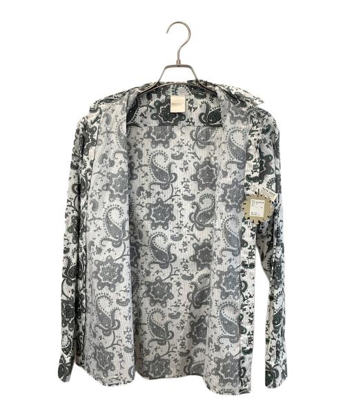 SOULEIADO（ソレイアード）SOULEIADO (ソレイアード) 長袖シャツ グリーン×ホワイト サイズ:Sの古着・服飾アイテム