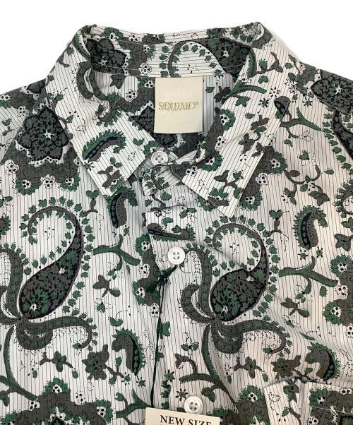 SOULEIADO（ソレイアード）SOULEIADO (ソレイアード) 長袖シャツ グリーン×ホワイト サイズ:Sの古着・服飾アイテム
