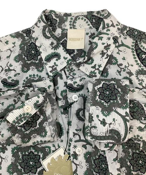 SOULEIADO（ソレイアード）SOULEIADO (ソレイアード) 長袖シャツ グリーン×ホワイト サイズ:Sの古着・服飾アイテム