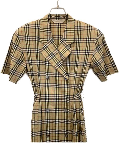 Burberry's（バーバリー）Burberry's (バーバリーズ) ノバチェックシャツワンピース ベージュ サイズ:5APの古着・服飾アイテム