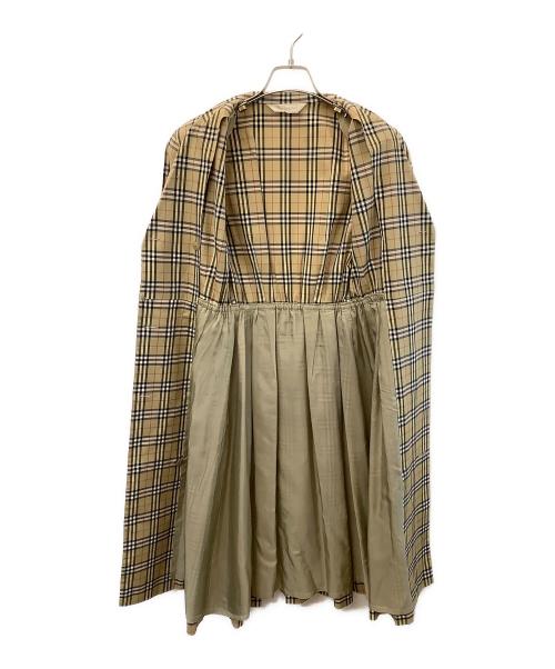 Burberry's（バーバリー）Burberry's (バーバリーズ) ノバチェックシャツワンピース ベージュ サイズ:5APの古着・服飾アイテム