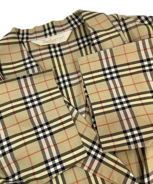 Burberry's（バーバリー）Burberry's (バーバリーズ) ノバチェックシャツワンピース ベージュ サイズ:5APの古着・服飾アイテム