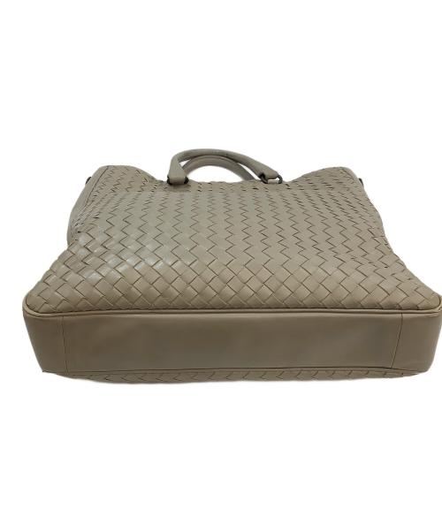 BOTTEGA VENETA（ボッテガベネタ）BOTTEGA VENETA (ボッテガベネタ) イントレチャートハンドバッグ ライトグレーの古着・服飾アイテム