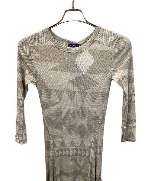 POLO RALPH LAUREN（ポロ・ラルフローレン）POLO RALPH LAUREN (ポロ・ラルフローレン) 長袖ワンピース ベージュ サイズ:XS 未使用品の古着・服飾アイテム