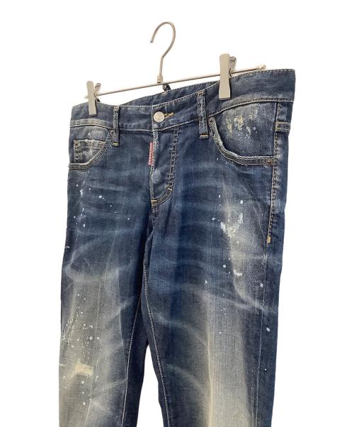 DSQUARED2（ディースクエアード）DSQUARED2 (ディースクエアード) ダメージデニムパンツ インディゴ サイズ:46の古着・服飾アイテム
