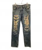 LEVI'Sリーバイス）の古着「ダメージデニムパンツ」｜インディゴ