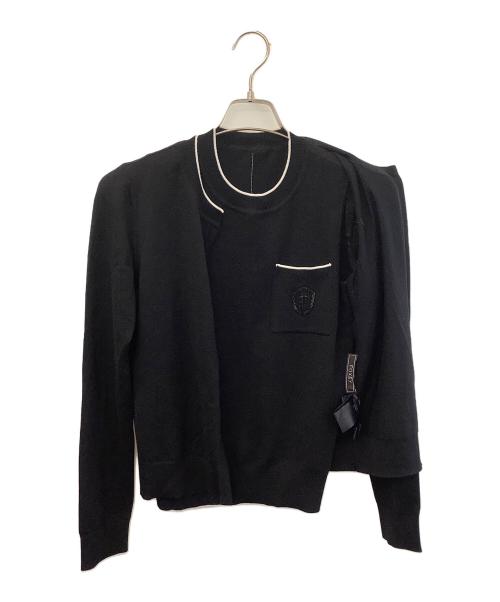 FOXEY（フォクシー）FOXEY (フォクシー) アンサンブルカーディガン ブラック サイズ:38の古着・服飾アイテム