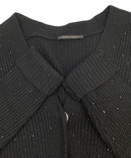 MARINA RINALDI（マリナリナルディ）MARINA RINALDI (マリナリナルディ) 厚手カーディガン ブラック サイズ:XSの古着・服飾アイテム