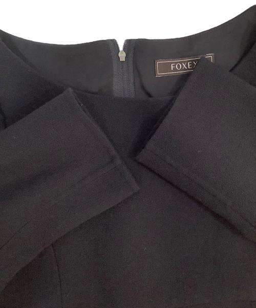 FOXEY（フォクシー）FOXEY (フォクシー) 長袖ワンピース ネイビー サイズ:38の古着・服飾アイテム