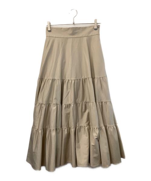 ADEAM（アディアム）ADEAM (アディアム) ティアードスカート ベージュ サイズ:4の古着・服飾アイテム
