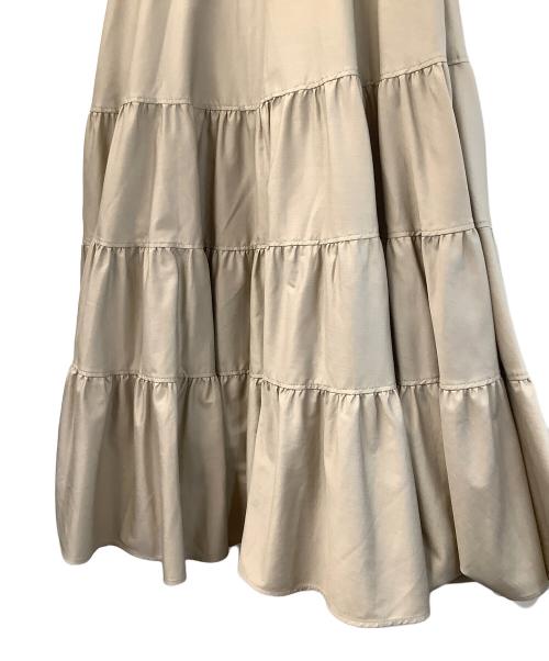 ADEAM（アディアム）ADEAM (アディアム) ティアードスカート ベージュ サイズ:4の古着・服飾アイテム