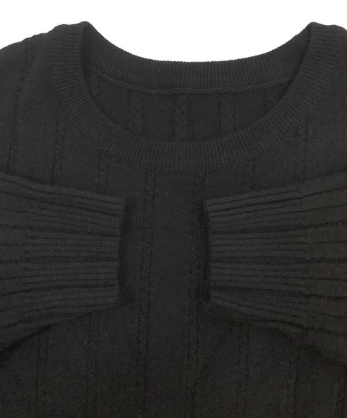 FOXEY（フォクシー）FOXEY (フォクシー) 半袖ニット ブラック サイズ:38の古着・服飾アイテム