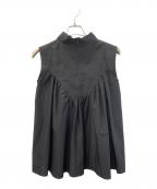 em.エムドット）の古着「ノースリーブブラウス」｜ブラック