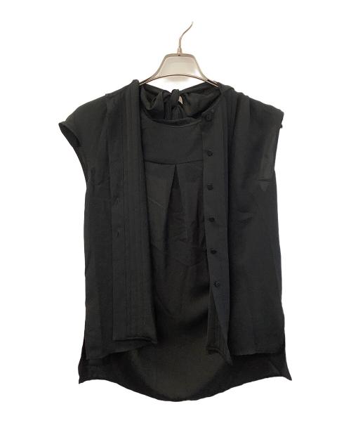 FOXEY（フォクシー）FOXEY (フォクシー) ノースリーブブラウス ブラック サイズ:38の古着・服飾アイテム