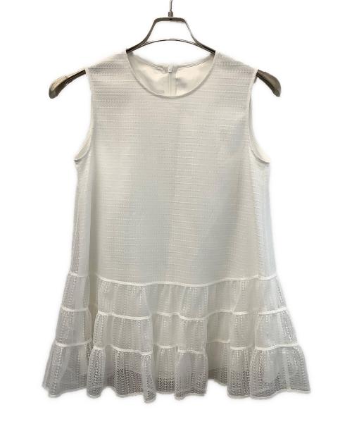 ADEAM（アディアム）ADEAM (アディアム) ノースリーブブラウス ホワイト サイズ:Xの古着・服飾アイテム