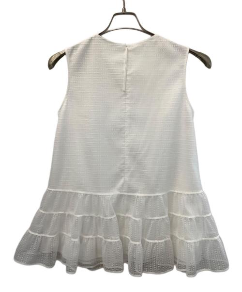 ADEAM（アディアム）ADEAM (アディアム) ノースリーブブラウス ホワイト サイズ:Xの古着・服飾アイテム