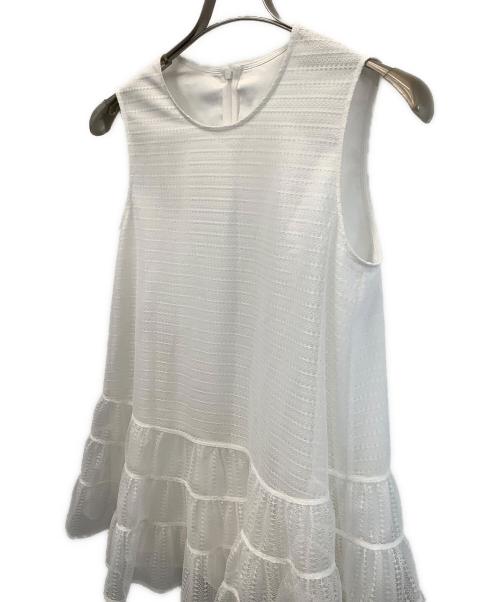 ADEAM（アディアム）ADEAM (アディアム) ノースリーブブラウス ホワイト サイズ:Xの古着・服飾アイテム