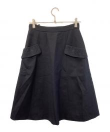 FOXEY（フォクシー）の古着「ポケット刺繍スカート」｜ネイビー
