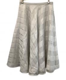 FOXEY（フォクシー）の古着「ミモレ丈スカート」｜グレー