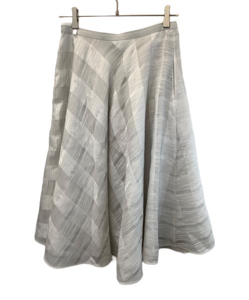 FOXEY（フォクシー）FOXEY (フォクシー) ミモレ丈スカート グレー サイズ:40の古着・服飾アイテム