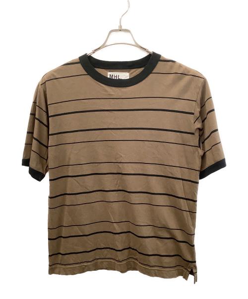 MHL（エムエイチエル）MHL (エムエイチエル) 半袖カットソー ブラウン サイズ:Lの古着・服飾アイテム