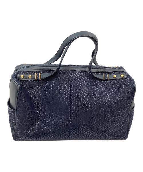 印傳屋（インデンヤ）印傳屋 (インデンヤ) ボストンバッグ ネイビーの古着・服飾アイテム