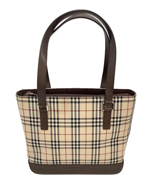 BURBERRY（バーバリー）BURBERRY (バーバリー) ノバチェックトートバッグ ベージュの古着・服飾アイテム