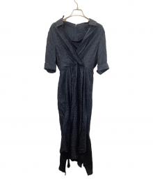 Aimeine（エメイン）の古着「半袖ワンピース」｜ネイビー