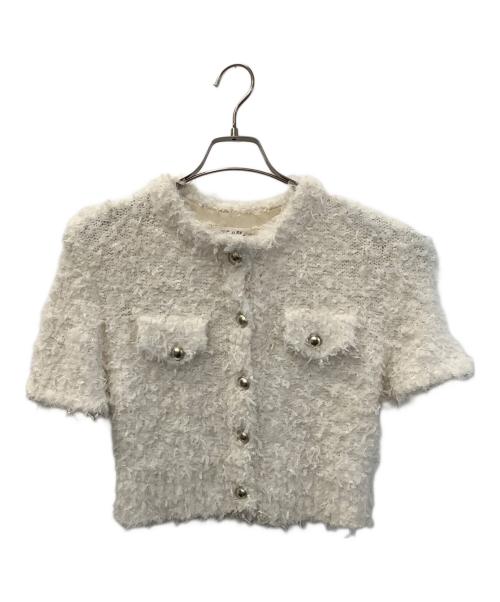 COCODEAL（ココディール）COCODEAL (ココディール) 厚手カーディガン ホワイト サイズ:2の古着・服飾アイテム