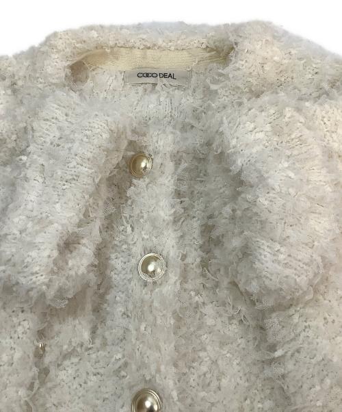 COCODEAL（ココディール）COCODEAL (ココディール) 厚手カーディガン ホワイト サイズ:2の古着・服飾アイテム